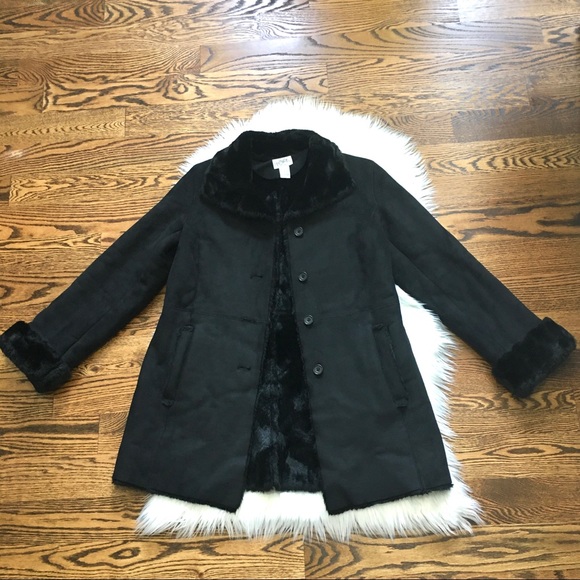 LOFT Jackets & Blazers - Like new Loft faux suede black coat 8P